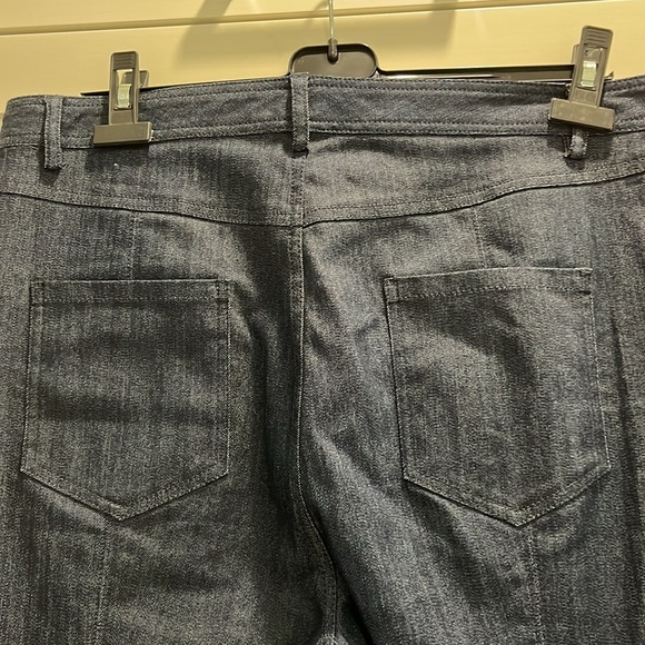 NWOT Cinq a Sept high waisted wide leg 4 pocket darker blue denim jeans - Picture 11 of 14